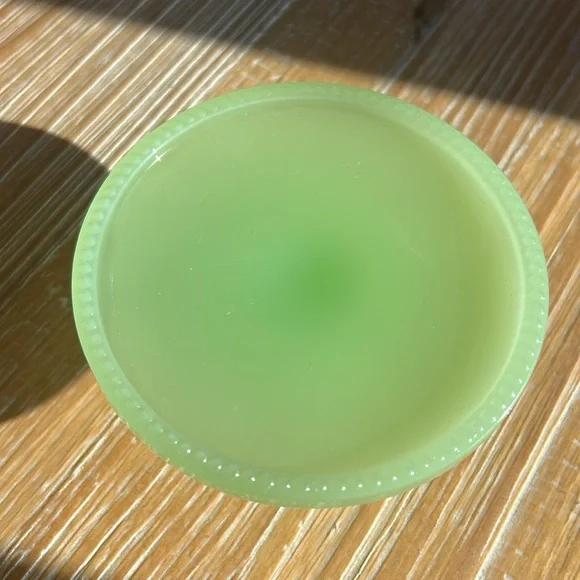 Vintage Mini Jadeite Glass Cupcake size Pedestal Stand. - Picture 3 of 8